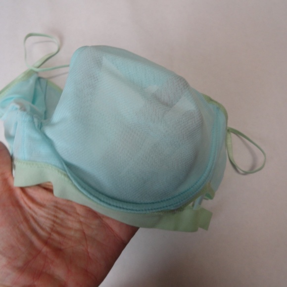 Free People Sheer Mesh Bra Blue Underwire NWOT - Picture 3 of 3